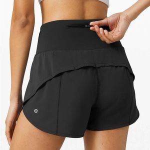 Lululemon High Rise Speed Up Shorts Black Size 4 Tall